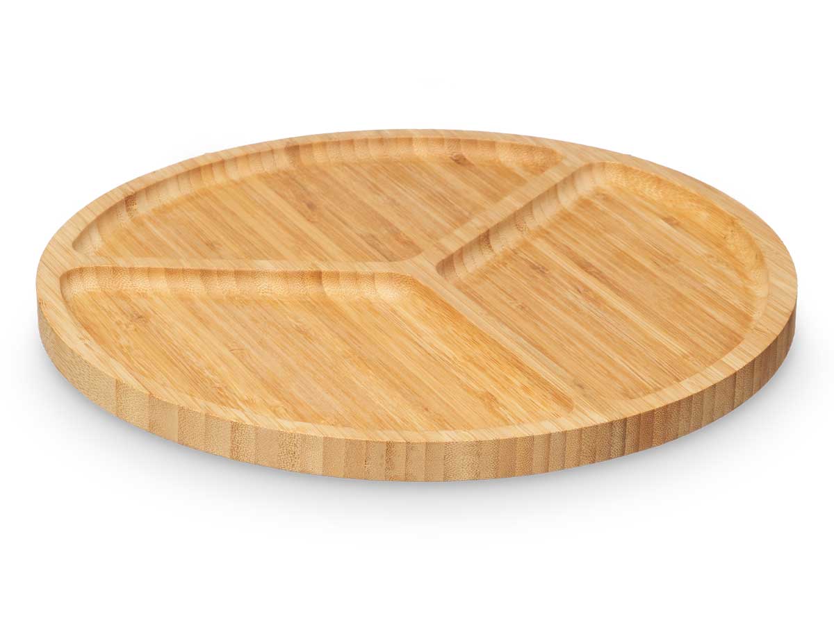 Talerz bambusowy Kinvara z przegródkami 30 cm 1 szt.