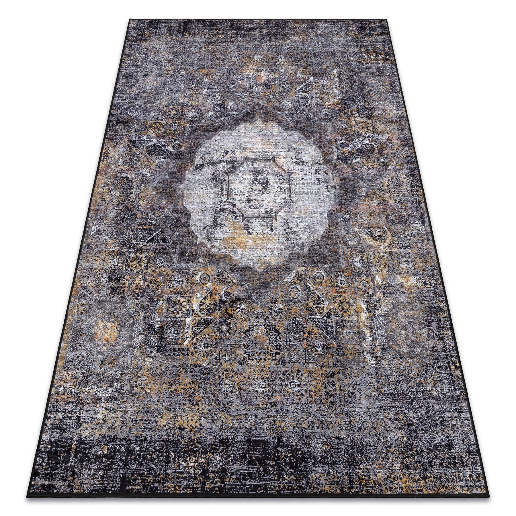 Dywan do prania MIRO 51453.805 Rozeta, vintage antypoślizgowy - szary 120x170 cm