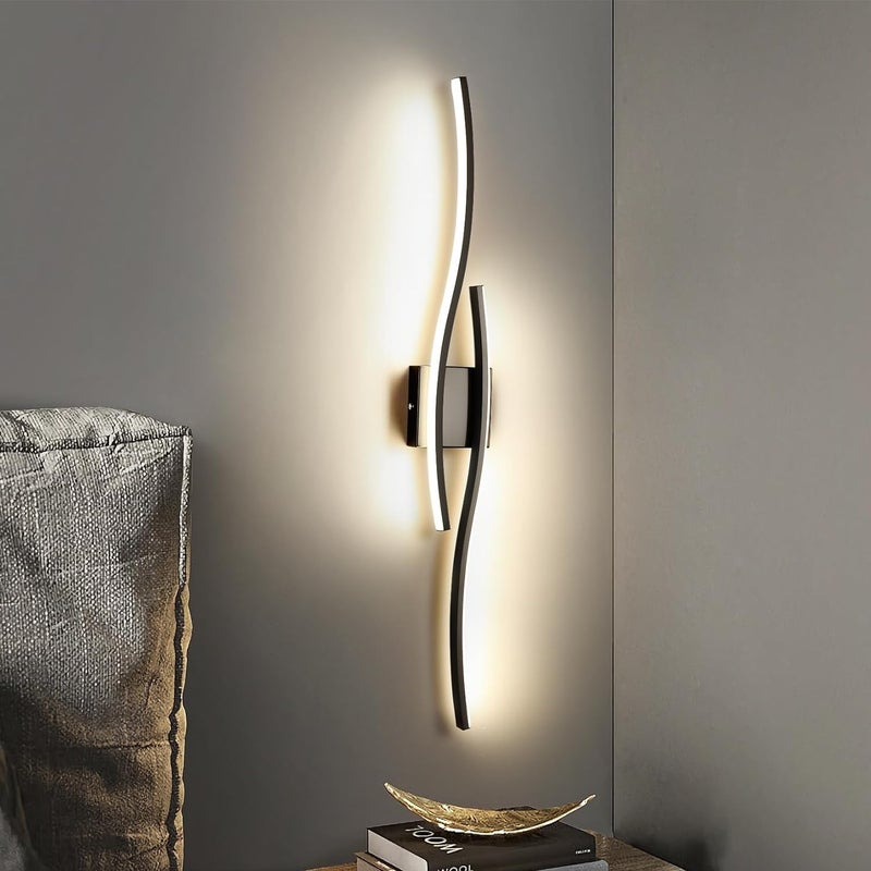 Złota kinkiet 18 W, ściemnialna lampa na toaletkę do sypialni, salonu, łazienki i korytarza – 80 cm