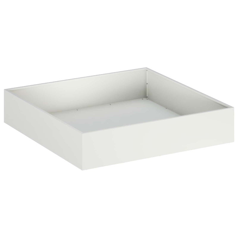 Donica Ogrodowa Stalowa 80x80x20 cm Biała na Taras na Balkon na Kwiaty