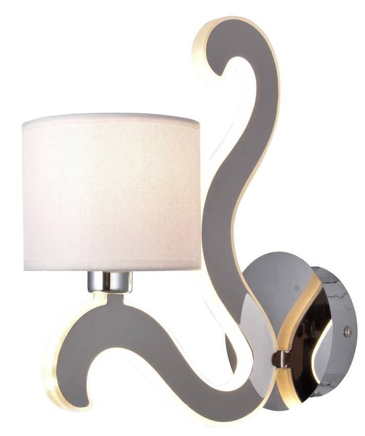 Kinkiet ścienny Ambrosia chromowany biały 2xE14x40W wym: 30 x 10 x 26 cm metal IP20 Candellux