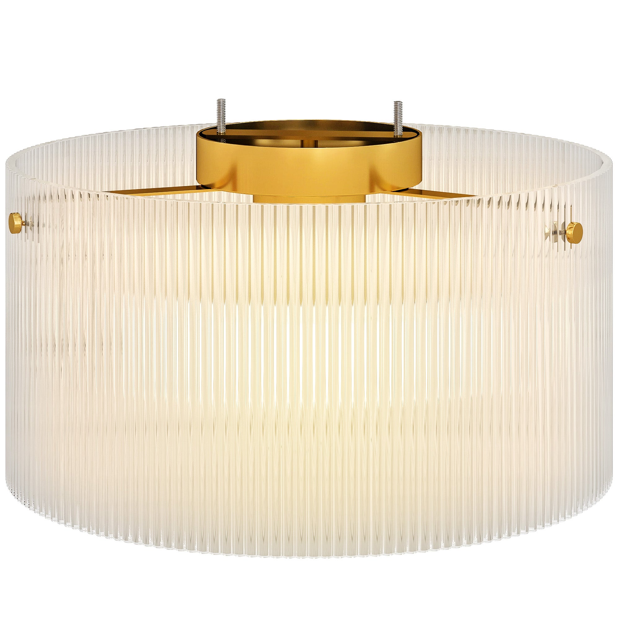 Lampa sufitowa z kloszem akrylowym, metalowa, kompatybilna z halogenami i diodami LED