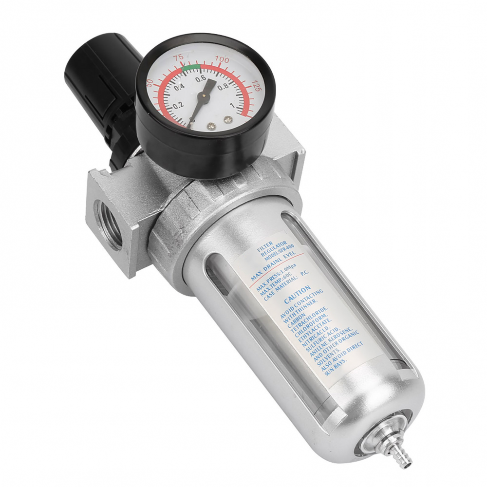 24x10x9cm, Regulator ciśnienia powietrza Filtr powietrza Sprężarka, BSP 1/2" Filtr powietrza Pułapka wodna Separator wilgoci Regulator ciśnienia