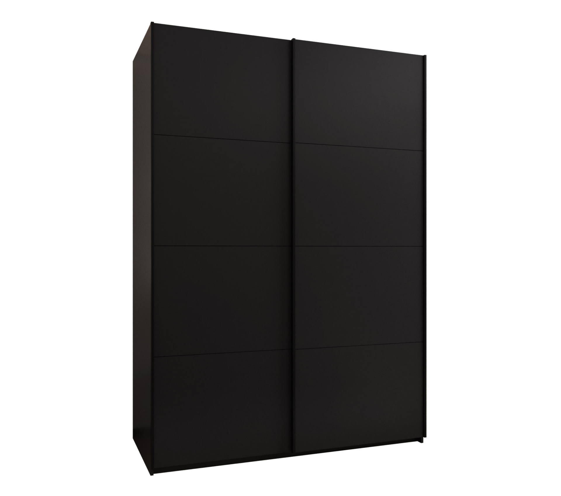 Szafa przesuwna wysoka Lux 1 170 x 64 x 245,5 cm czarny + czarny + u. czarny - Abiks Meble