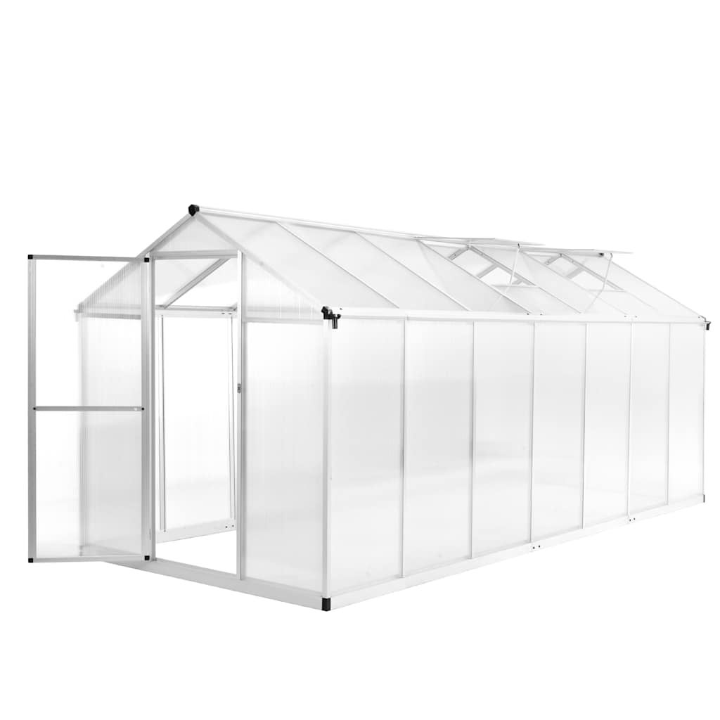 Szklarnia z aluminiową ramą, 421x190x195 cm, 15,6 m³ vidaXL