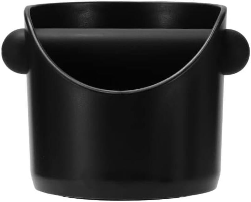Pojemnik na fusy po kawie, 11,7 cm, wyjmowany plastikowy kranik, antypoślizgowa podstawa, akcesorium do ekspresu do kawy (czarny).