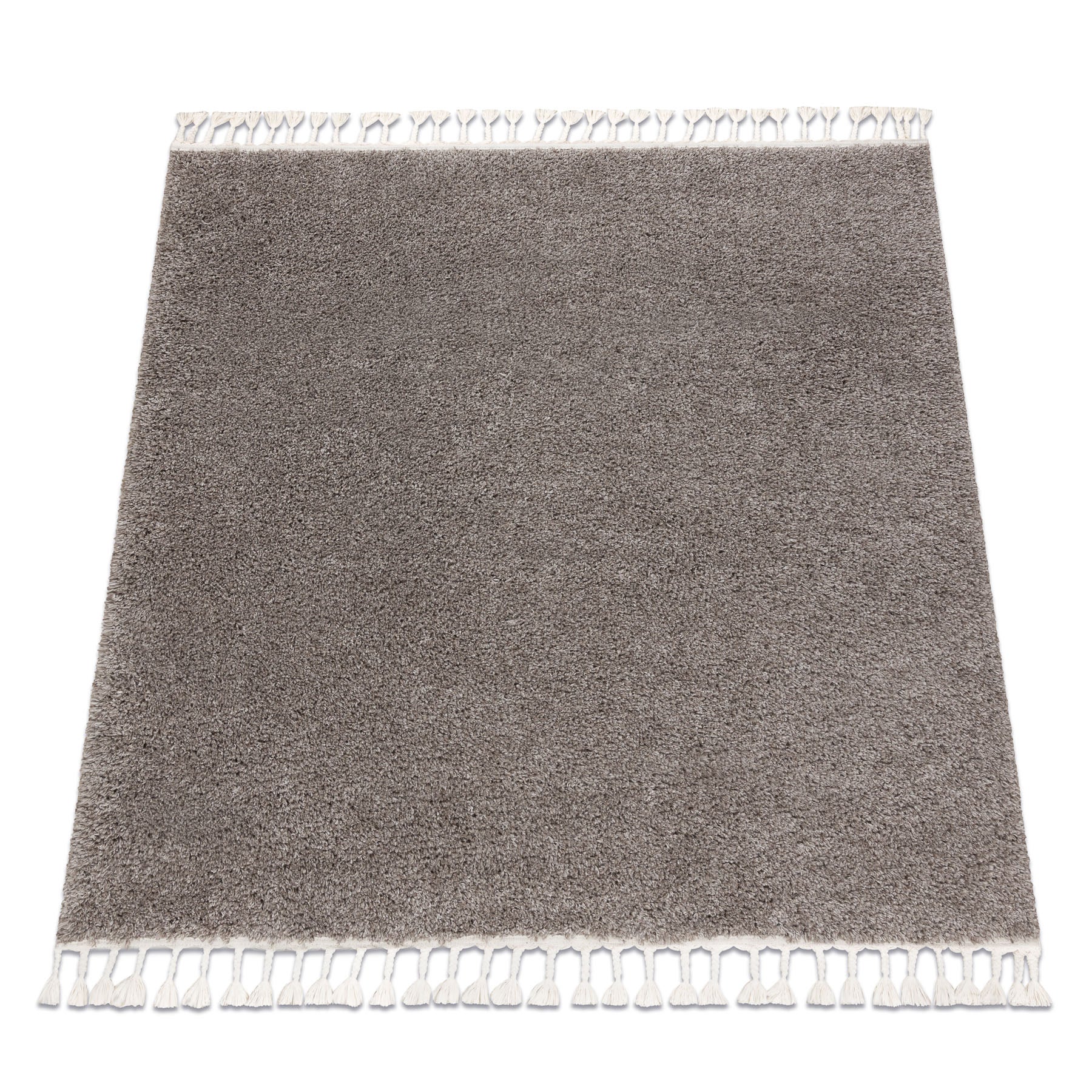 Dywan kwadratowy BERBER 9000 brązowy Frędzle berberyjski marokański shaggy 120x120 cm