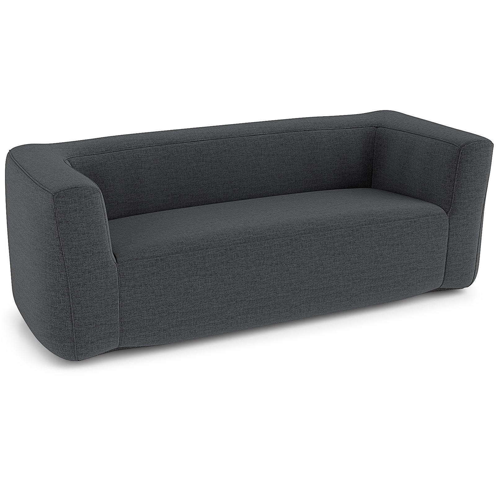 Podwójna nadmuchiwana sofa dla 2 osób, przenośna, pokrowiec zdejmowalny, szerokie podłokietniki, do salonu, biura, kempingu (szary)