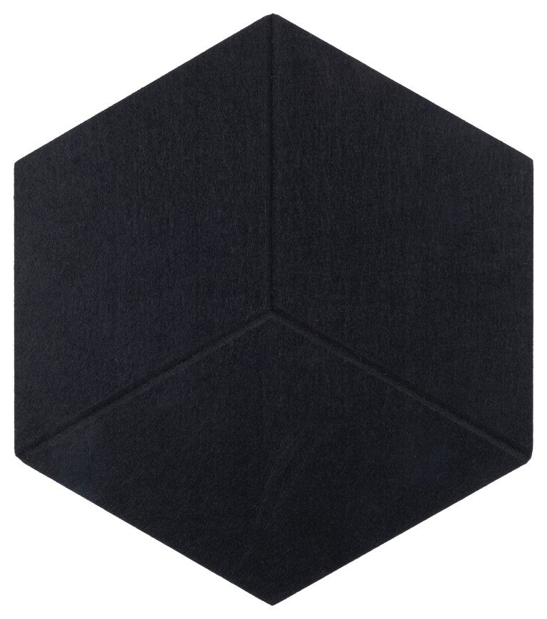 Płytka filcowa Mulridecor Felly 40x46cm heksagon czarny, cena za 2 szt.