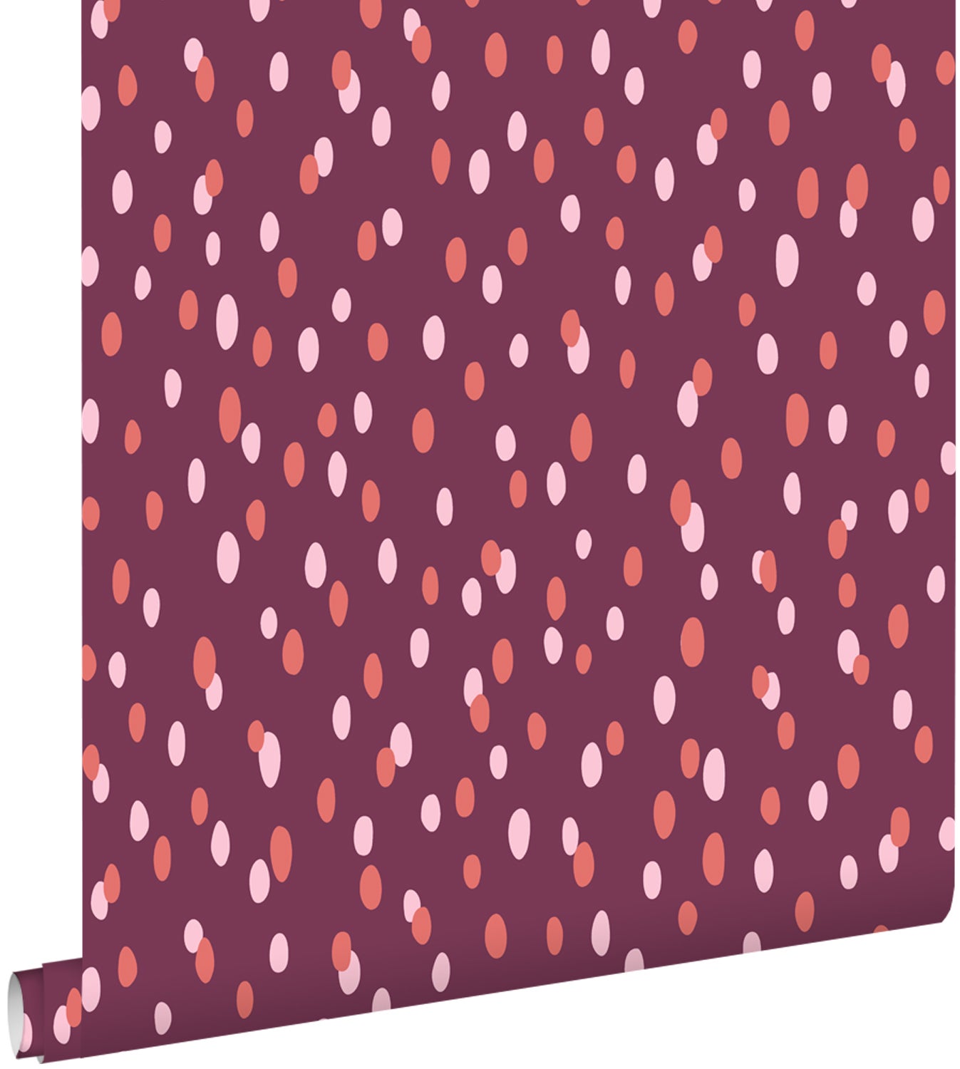 Tapeta kropki fioletowy - 50 x 900 cm - ESTAHOME