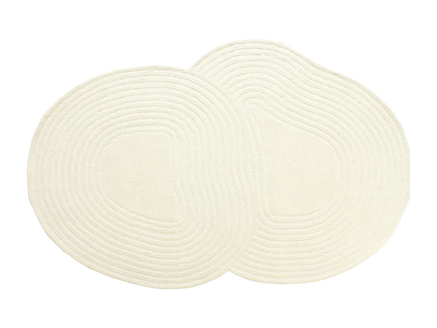 Organiczny dywan 100% wełny, tuftowany ręcznie - 120 x 160 cm - Kość słoniowa - 2100g/m² - VELIMA