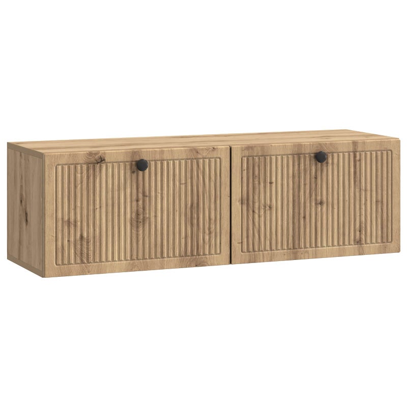Szafka RTV montowana na ścianie 98 x 31 x 30 cm Dąb artisan