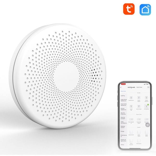 Czujnik dymu i tlenku węgla Tuya 2 w 1 z Wi-Fi