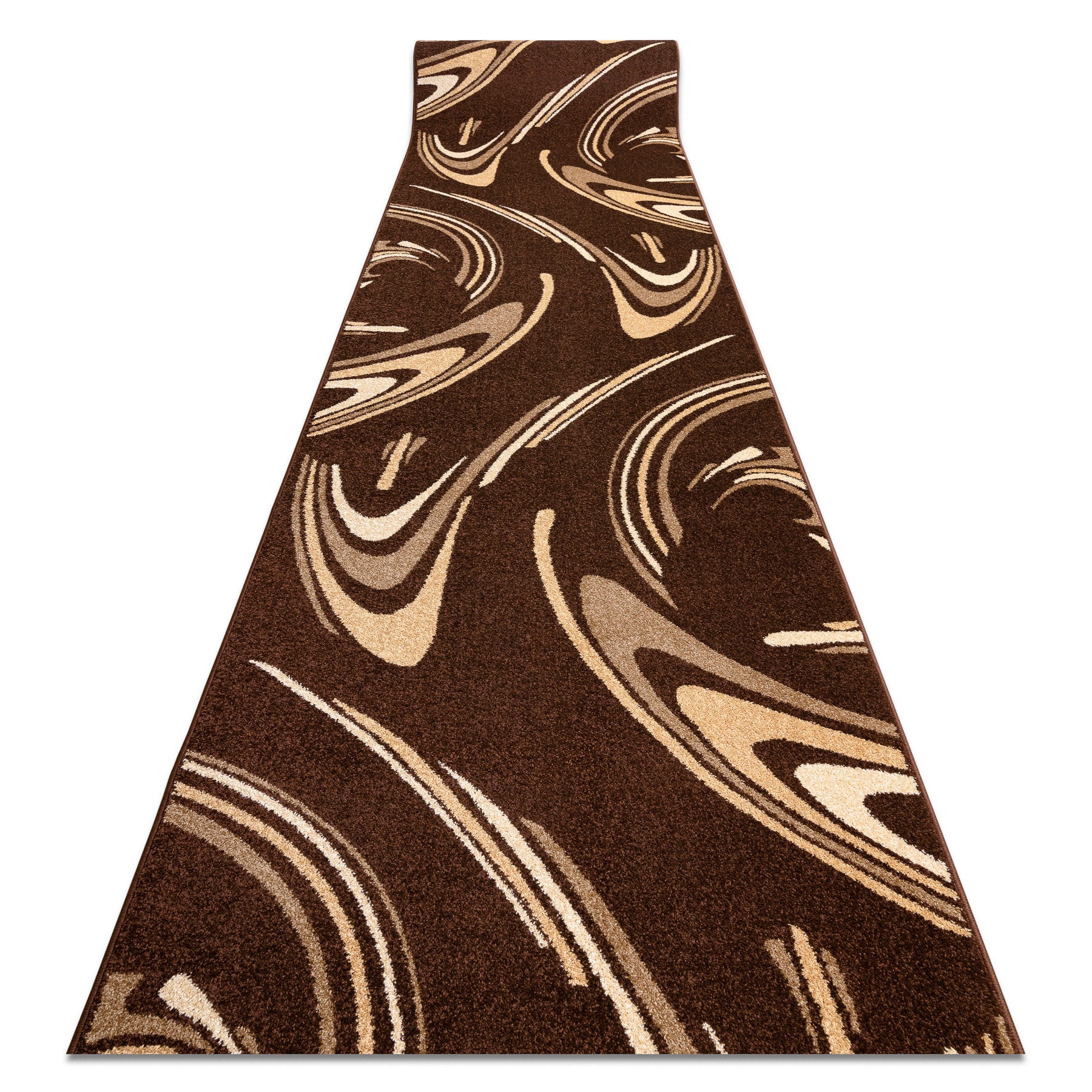 Chodnik KARMEL FRYZ - COFFEE brąz 90 cm 90x480 cm
