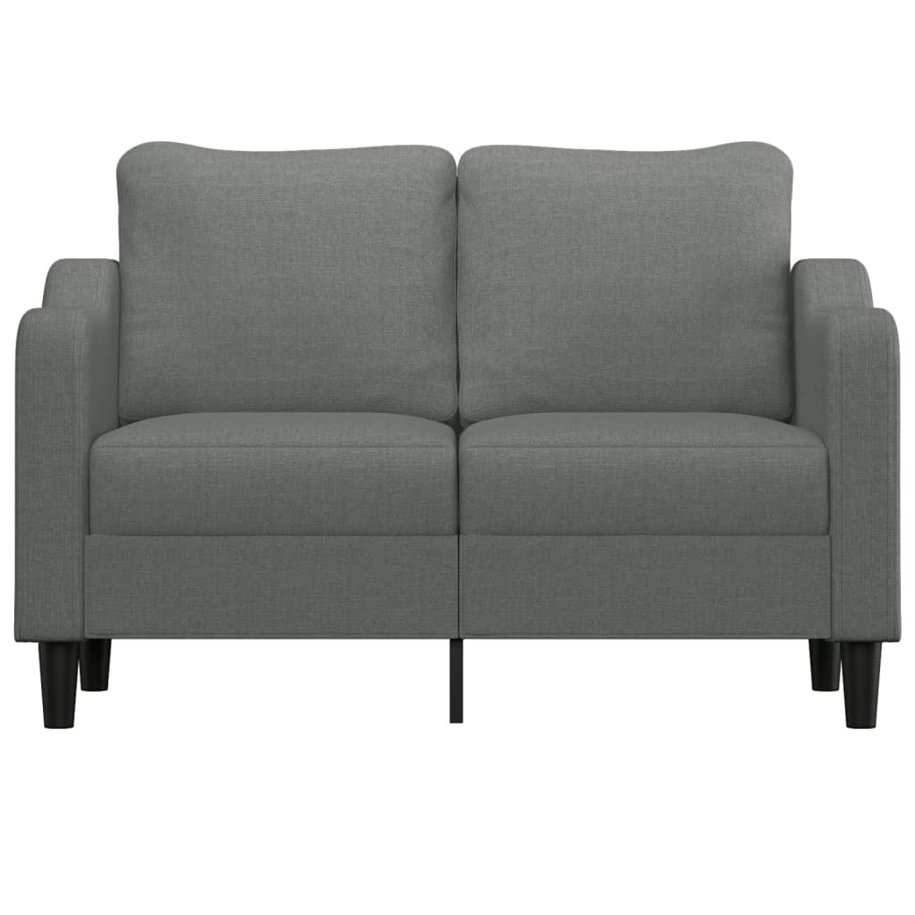 Sofa 2-osobowa, ciemnoszara, 120 cm, tapicerowana tkaniną