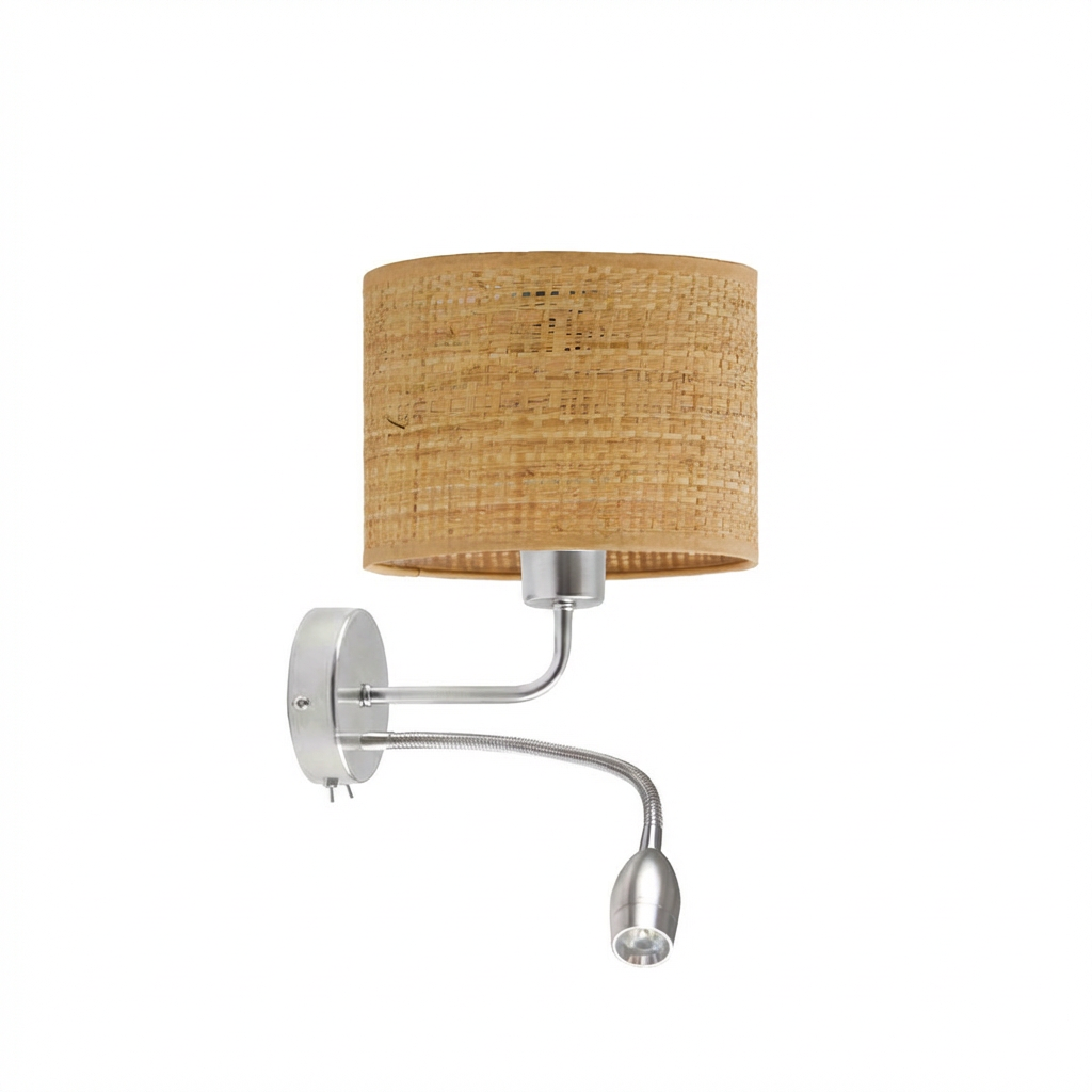 Kinkiet LED lampa ścienna lampa na ścianę z abażurem walec BLUES