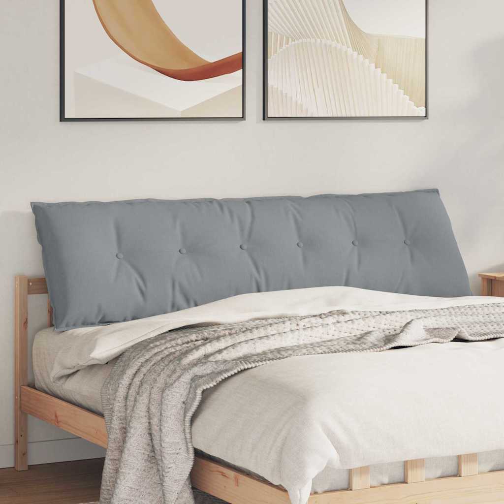 Poduszka na plecy Jasnoszary 180 x 19 x 50 cm tkanina vidaXL