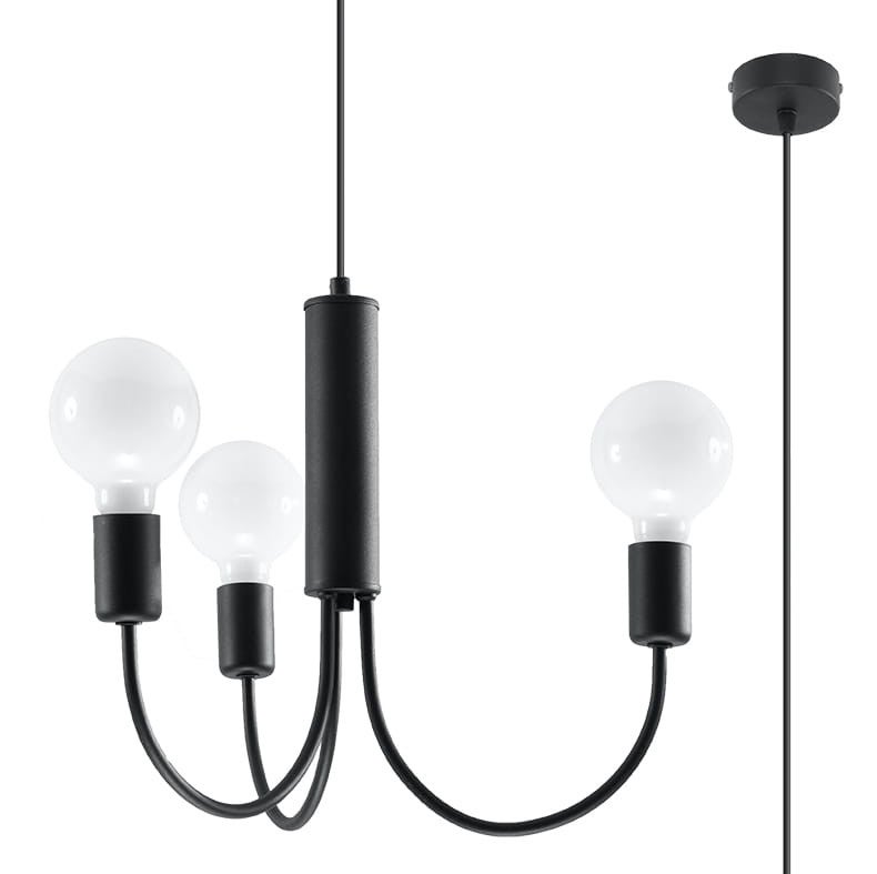 Żyrandol PICCOLO 3 czarny marki Sollux Lighting model SL.0856