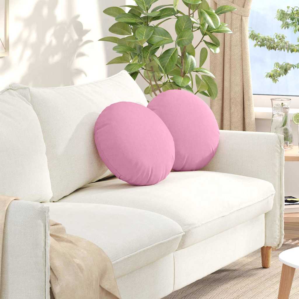 Poduszki na siedziska 2 pcs Różowy Ø40 x 13 cm tkanina vidaXL