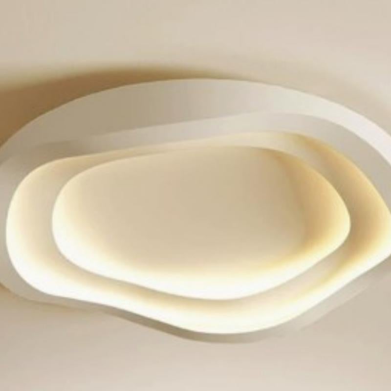 Nowoczesna lampa sufitowa LED, 42 W, biała, 50 cm, trzy regulowane temperatury barwowe, falisty kształt, odpowiednia do sypialni, salonów i innych po