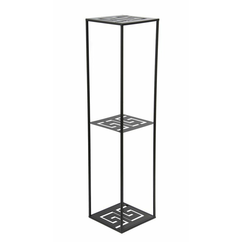 Kwietnik stojący metalowy HowHomely loft czarny 100x24x24 cm 1 szt.