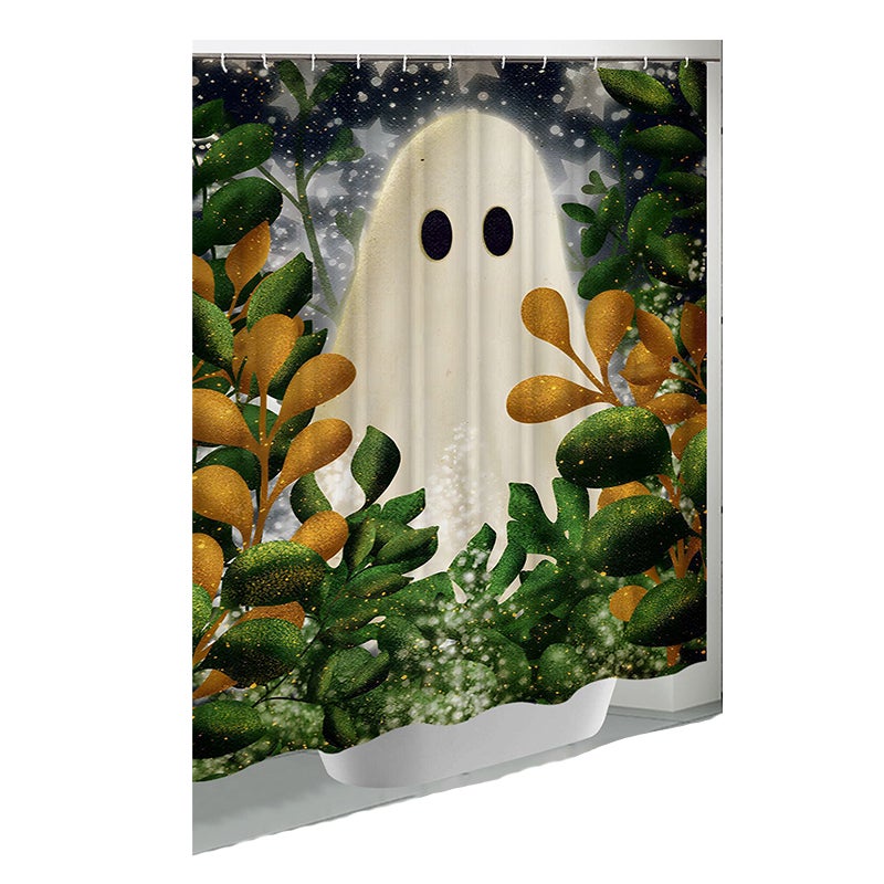 Zasłona prysznicowa z przerażającym motywem roślinnym na Halloween, 150x180 CM