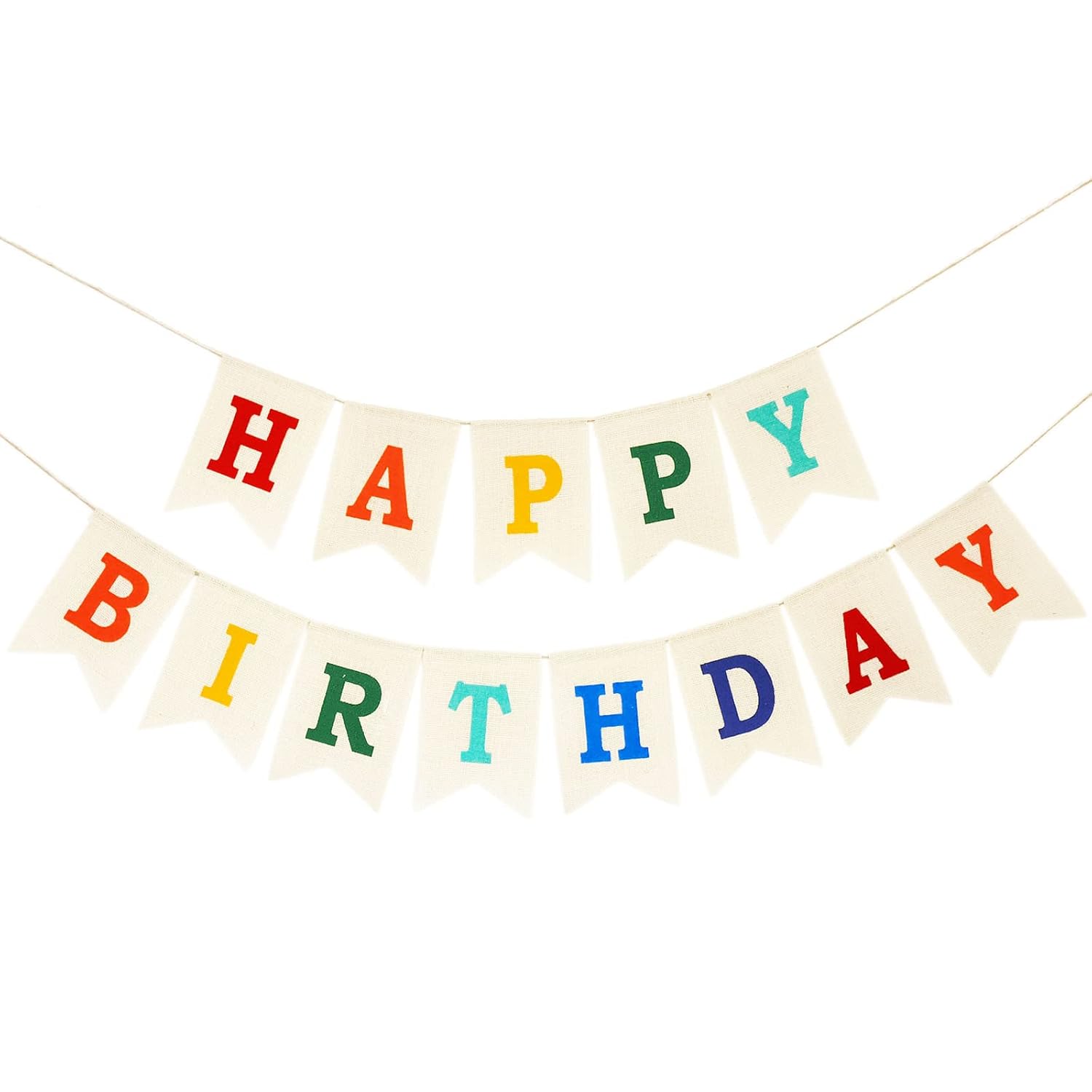 Kolor birthday party dekoracja set hanging birthday flag len happy birthday sign