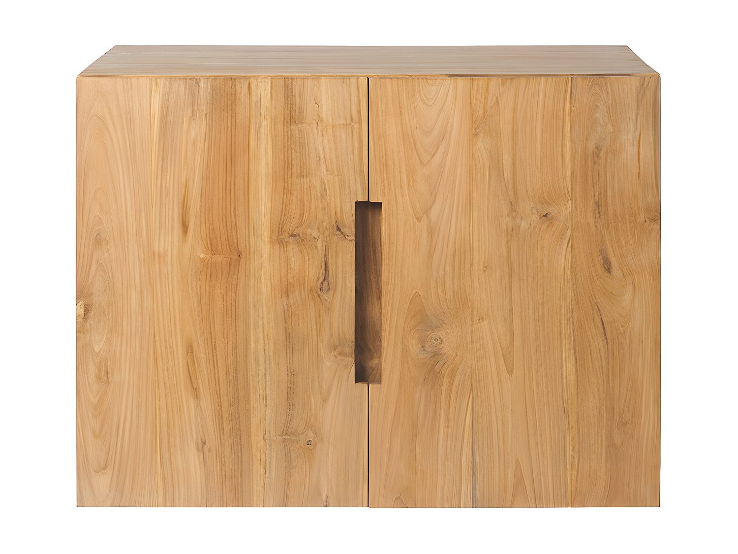 Szafka łazienkowa wisząca z drewna tekowego - 80 cm - SAWAN