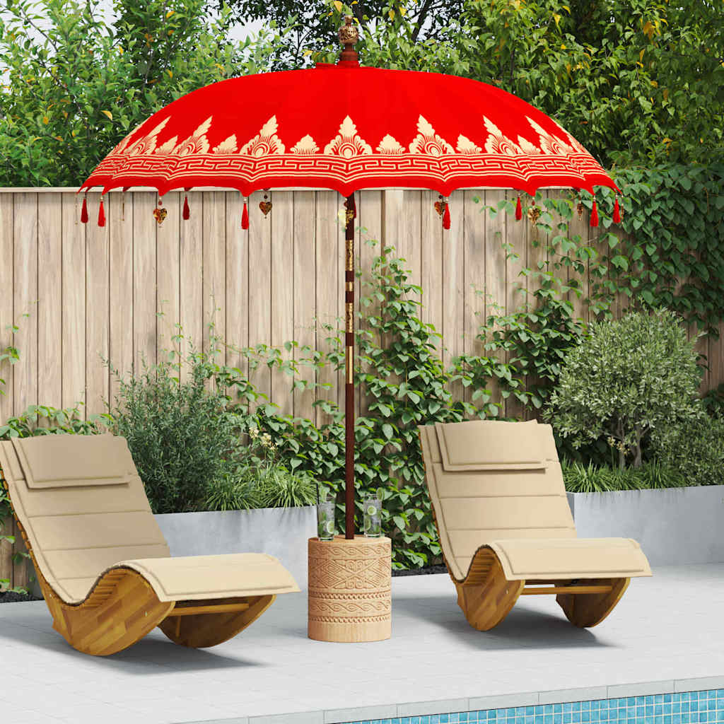 Baliński Parasol Czerwony 215 x 215 x 260 cm vidaXL