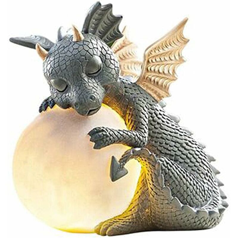 Rzeźba dinozaura, kolekcja medytacyjnych figurek smoka ogrodowego, urocza medytacyjna figurka smoka, ozdoba z żywicy do ogrodu dla miłośników smoków