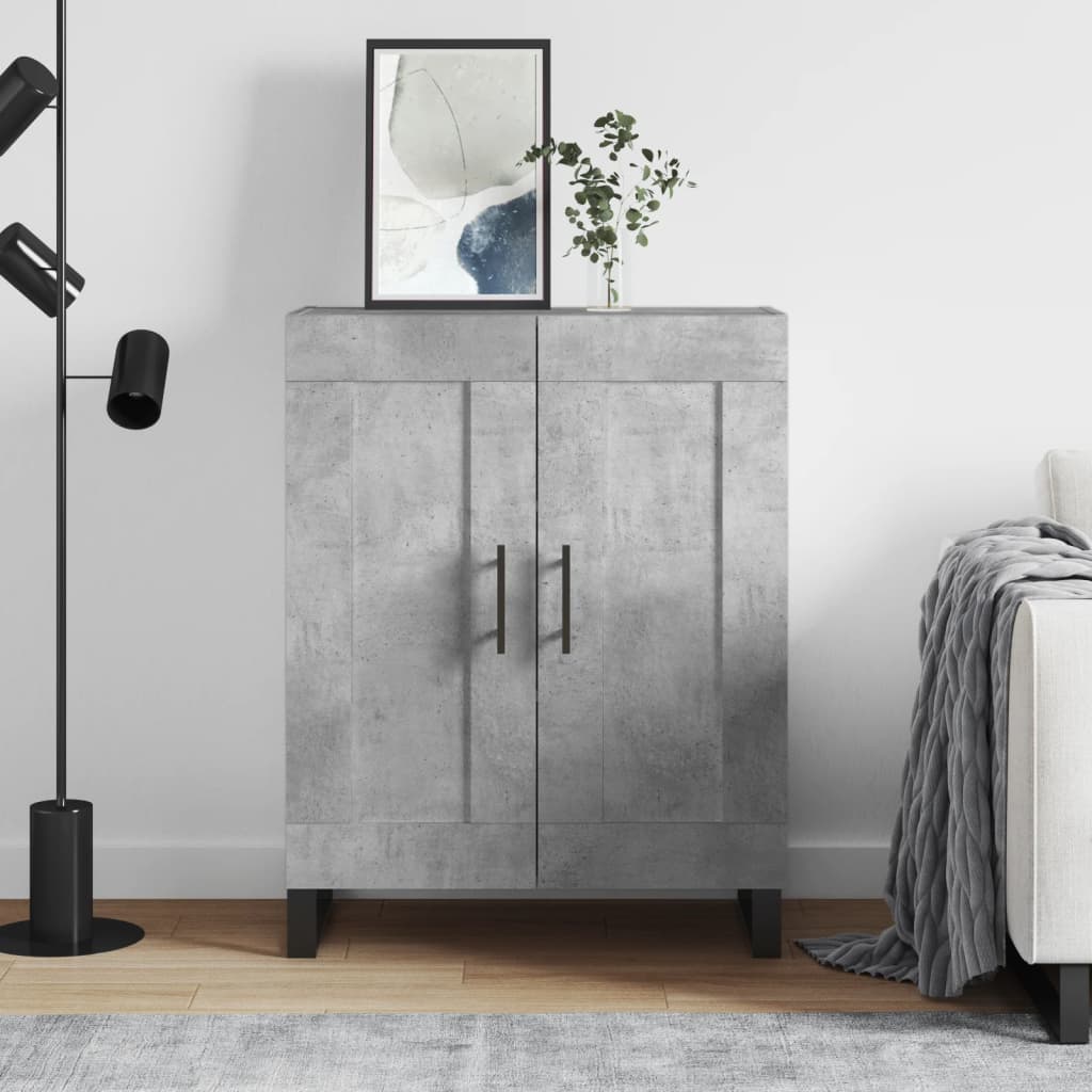 Szafka, szarość betonu, 69,5x34x90 cm, materiał drewnopochodny vidaXL