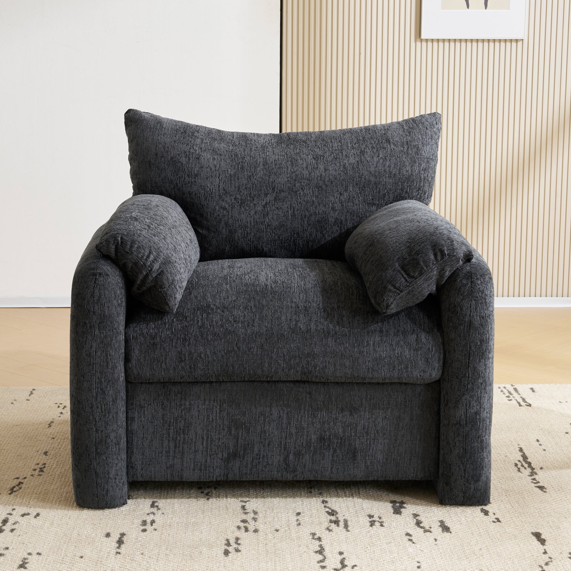 Nowoczesny design-tkanina szenilowa-duży fotel-krzesło dekoracyjne-pojedyncza sofa-krzesło wypoczynkowe-salon-sypialnia