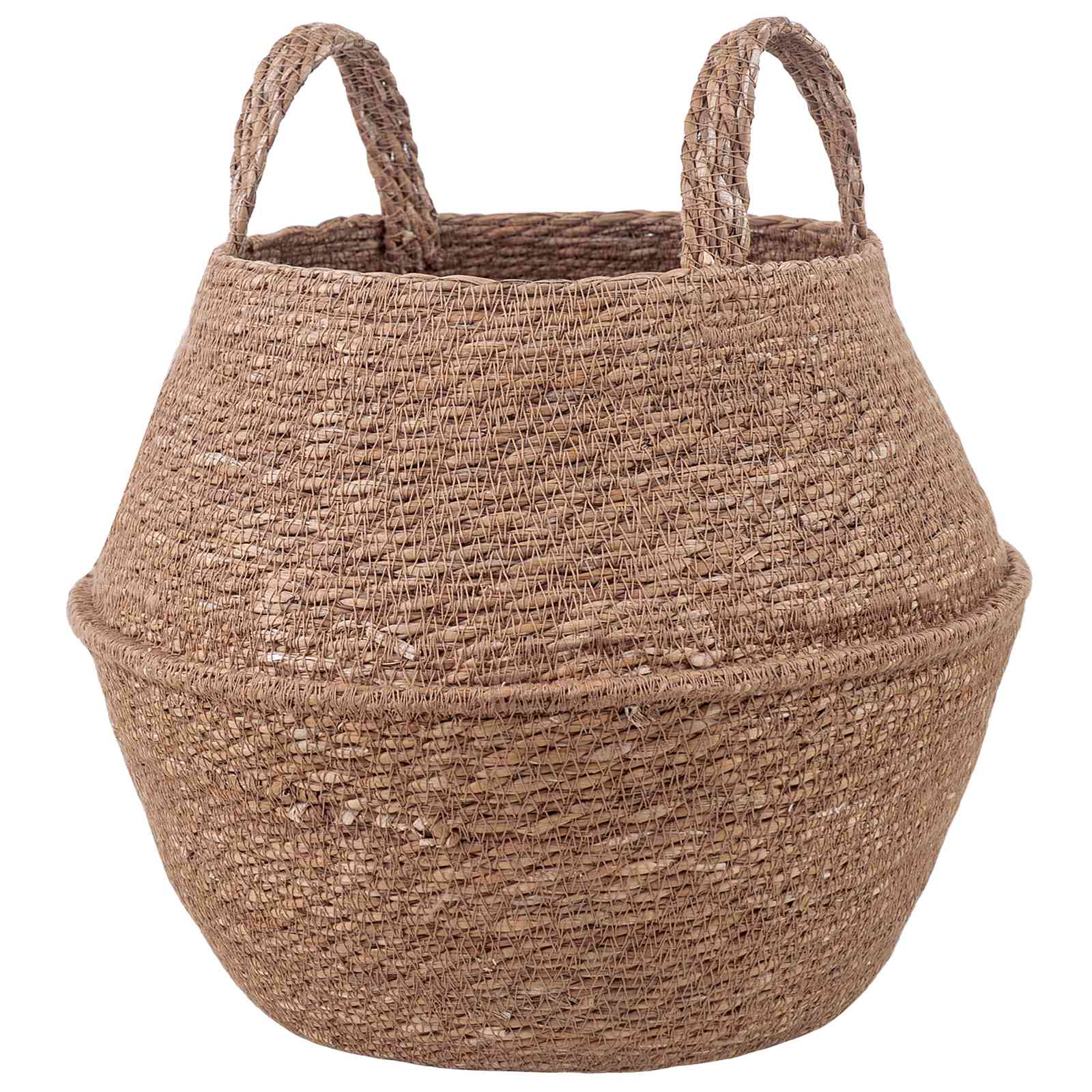 Doniczka z uchwytami naturalny Ø 32 x 32 cm 100% Trawa morska