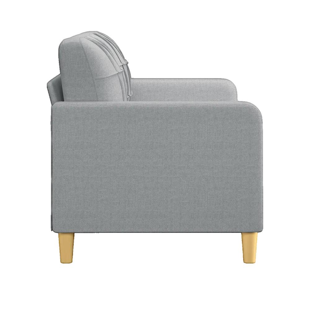 Sofa 2-osobowy vidaXL Jasnoszary Tkanina i solidna metalowa rama