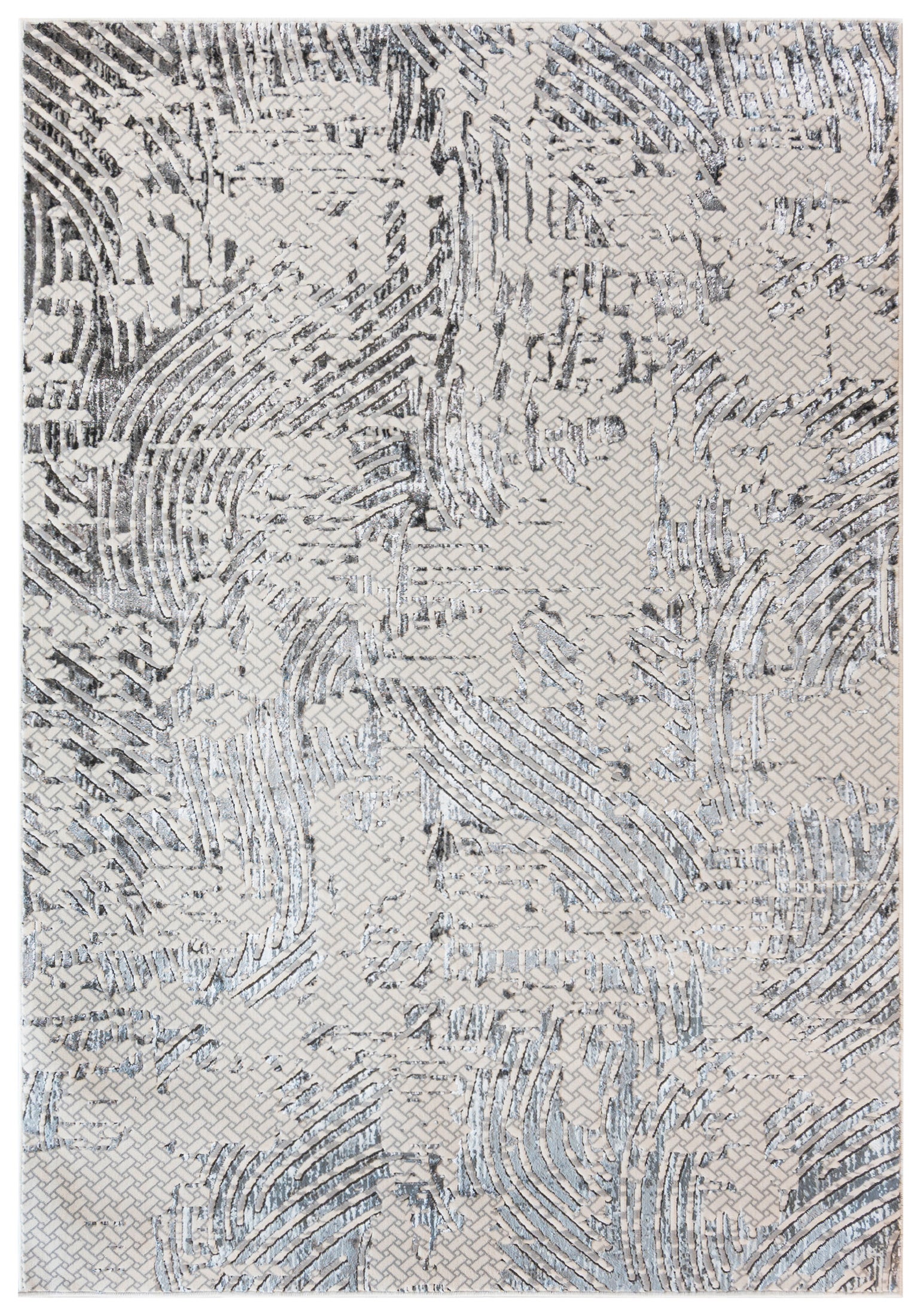 Dywan Nowoczesny Abstrakcyjny Erice Grigio 160 x 230 cm kremowy, szary 1 szt.