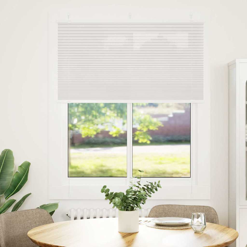 Roleta plisowana jasno szara 105x150 cm, szerokość 104,4 cm