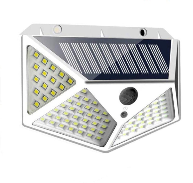 Solarne lampy ścienne LED z czujnikiem ruchu PIR, zewnętrzne lampy uliczne do ogrodu zasilane energią słoneczną, kąt 120 stopni, szeroki kąt 270