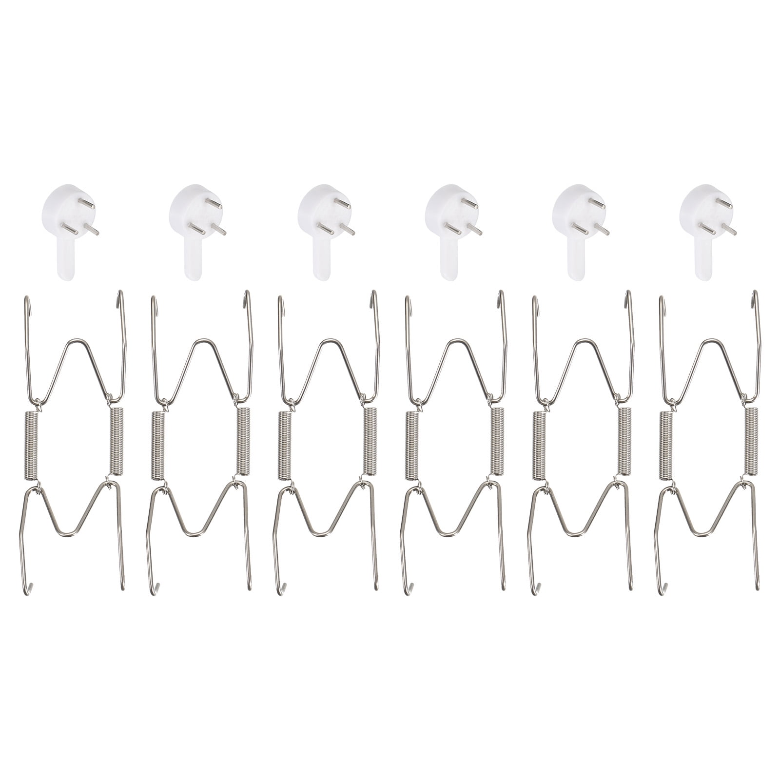 4/5 - inch stal nierdzewna niewidoczny płytka haczyk srebrny dekoracyjny płytka stojak 6PCS