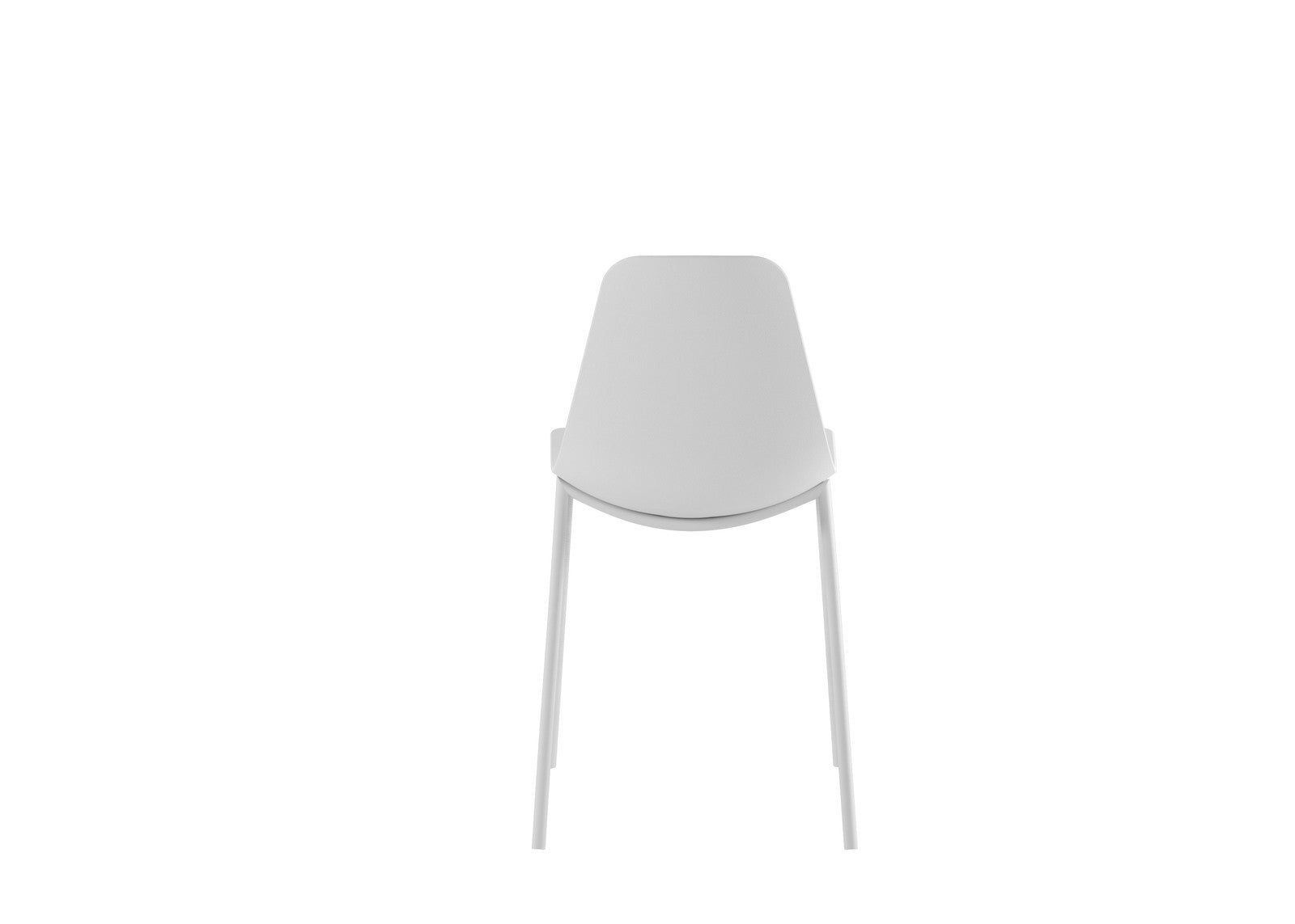 Fotel Frida, nowoczesny design z polipropylenu z metalowymi nogami – ergonomiczne siedzisko do mebli do wnętrz biurowych – kolor biały