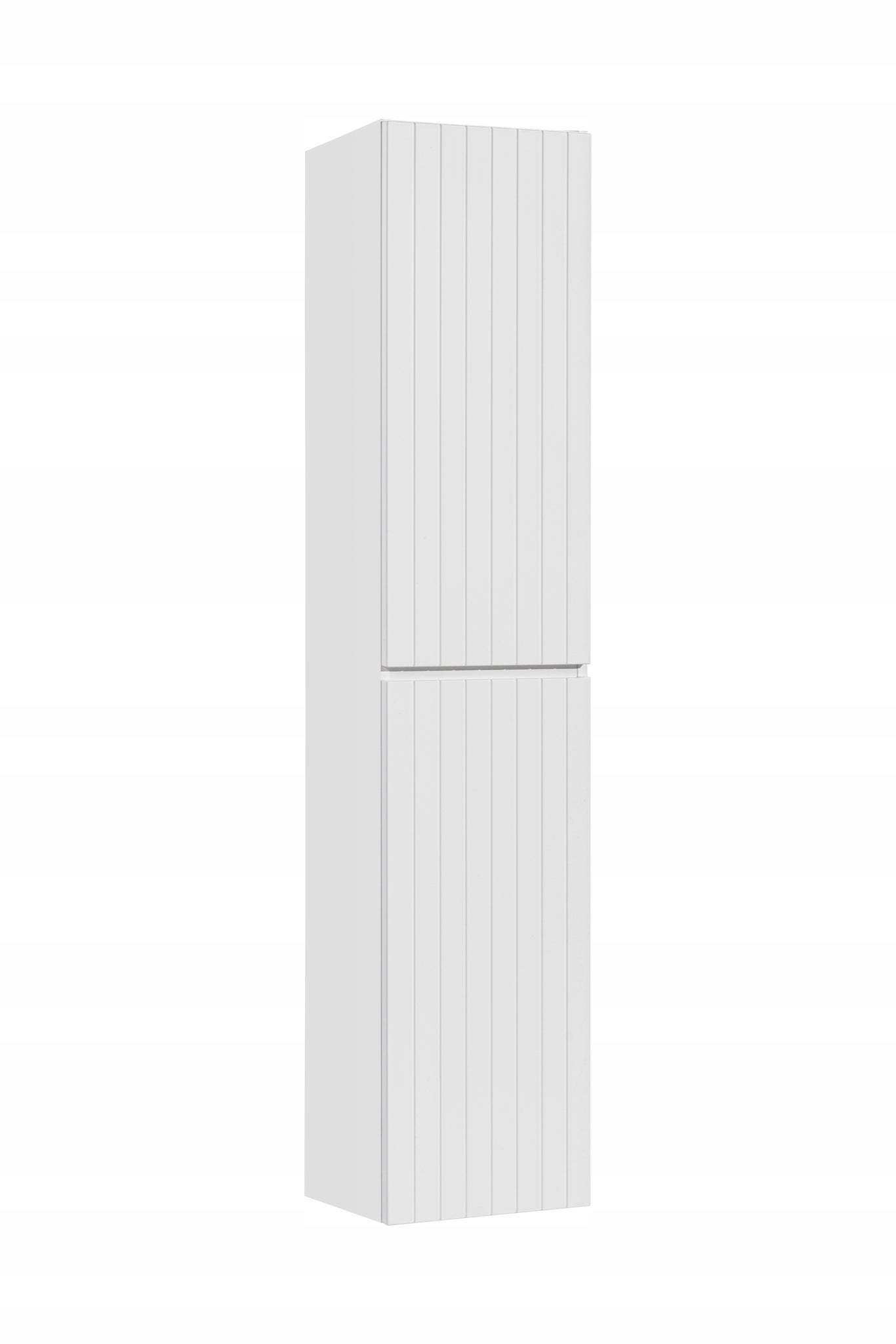 Słupek łazienkowy ICONIC WHITE 160 cm biały mat ryflowany front