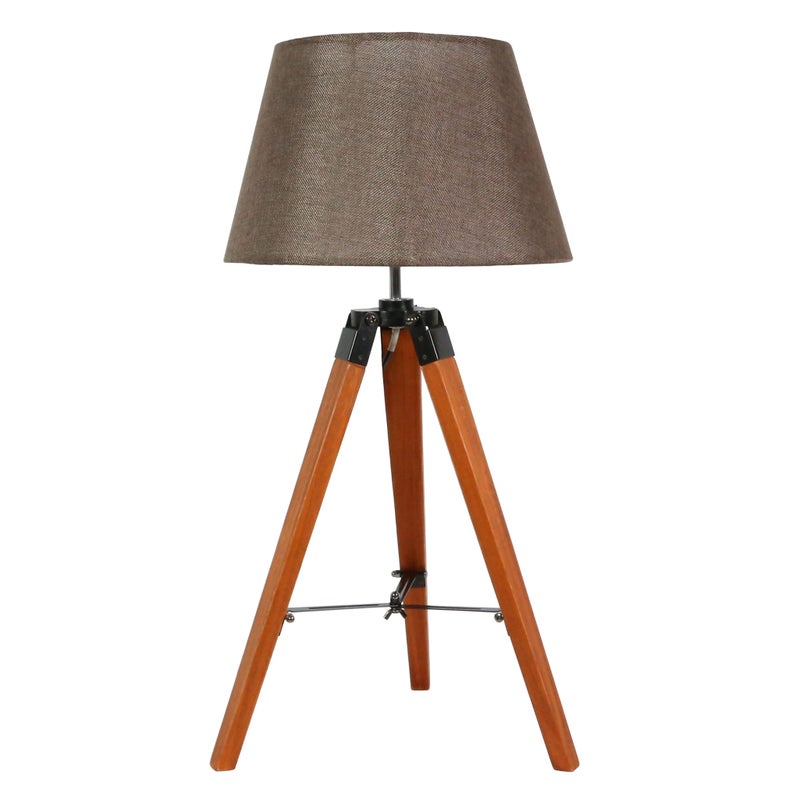 Lampa stołowa Candellux LUGANO 41-31211 naturalne drewno