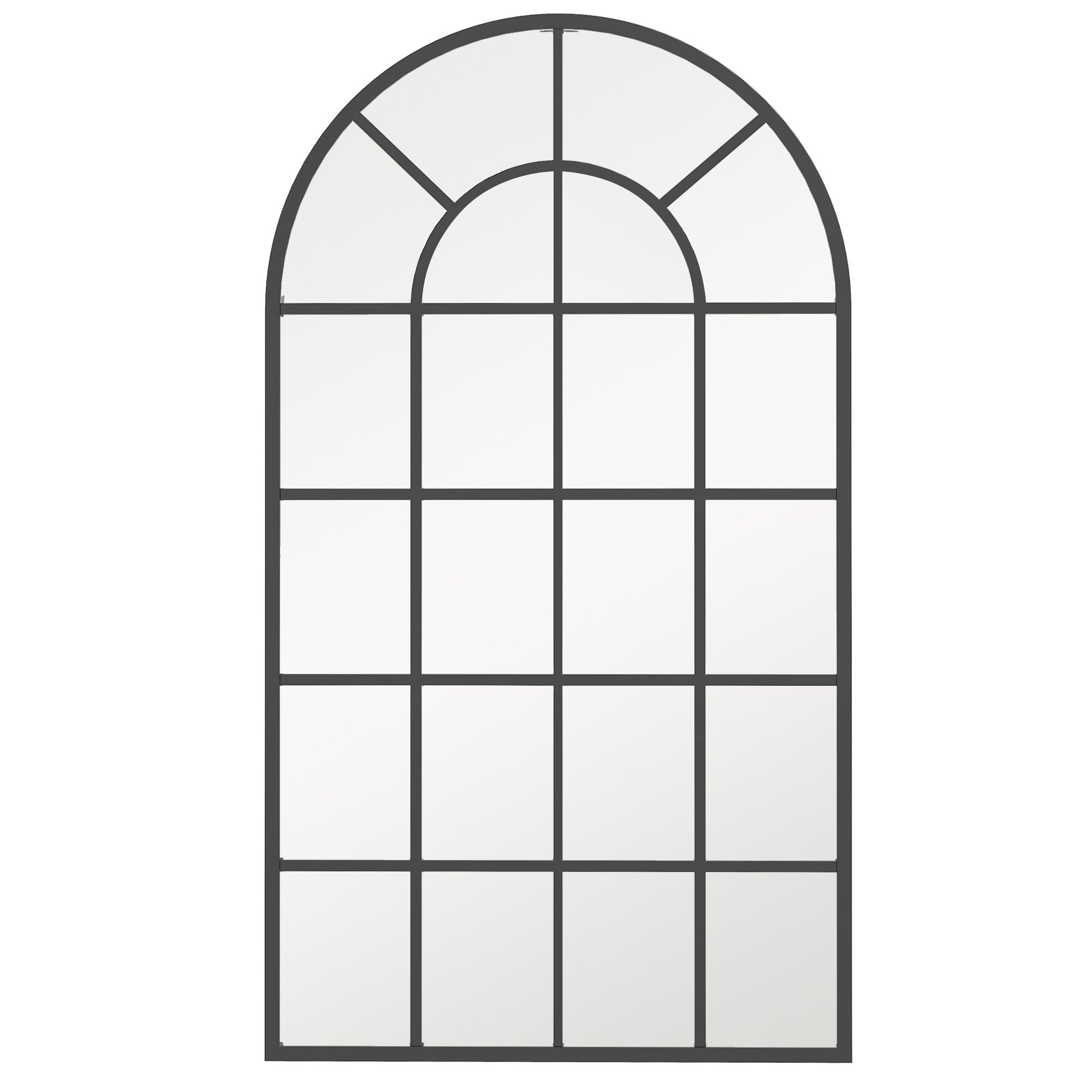 Lustro 110 x 65 x 2,5 cm, czarny, szkło oraz aluminium, do codziennego użytku w domu, funkcjonalny element wyposażenia