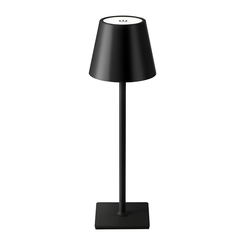 Przenośna lampka biurkowa LED z płynną regulacją w trzech kolorach, odpowiednia do jadalni/sypialni/baru (czarna).