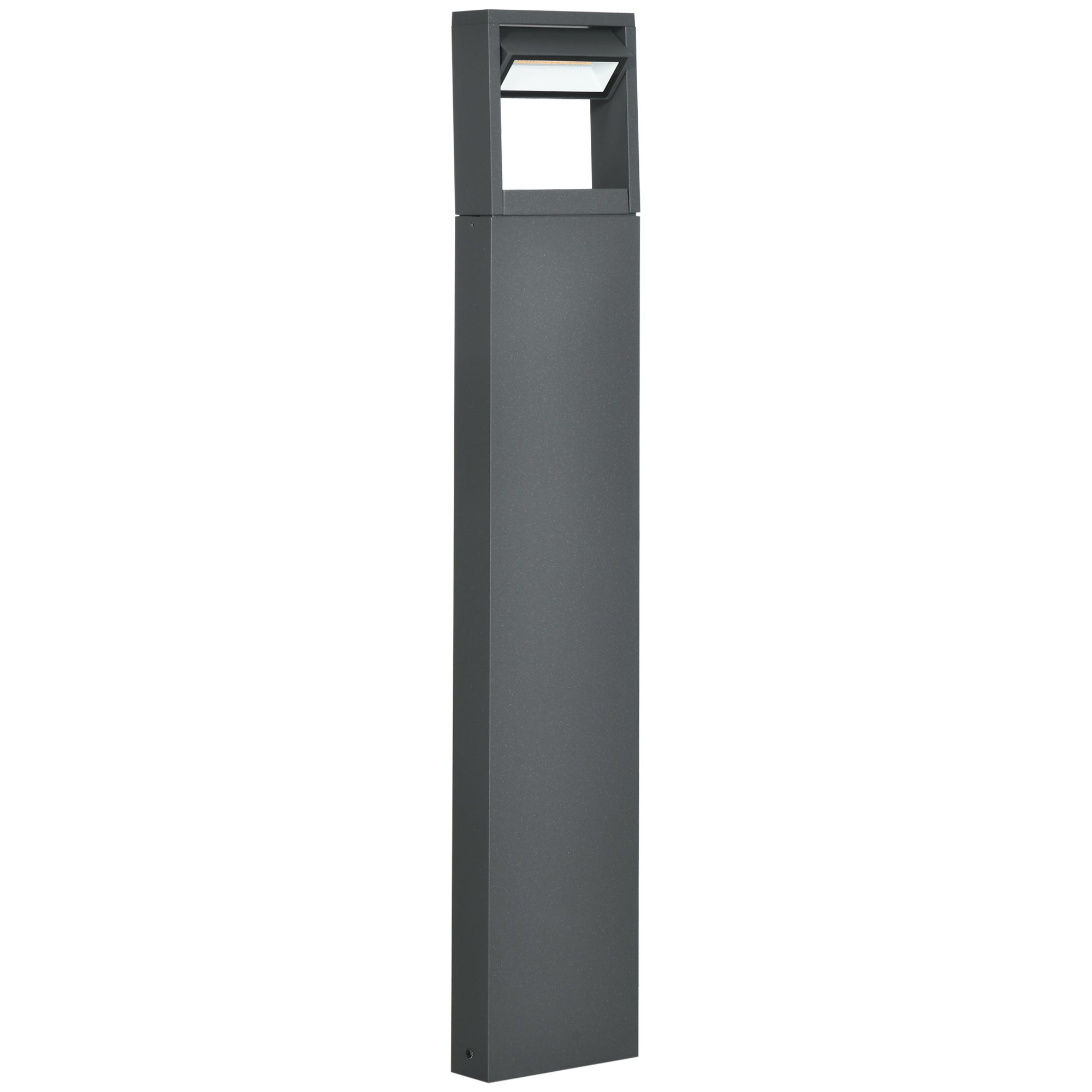 Lampa podłogowa 16 × 5 × 90 cm, Dark Gray, aluminium, 8 W, 460 lm, IP65, do salonu i sypialni, dekoracyjne stabilne oświetlenie z abażurem