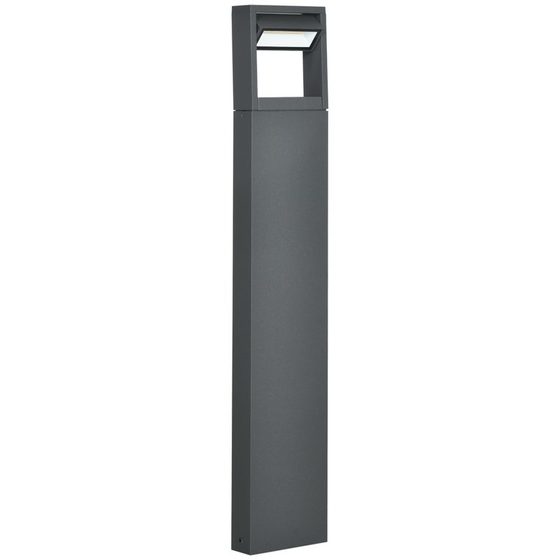 Lampa podłogowa 16 × 5 × 90 cm, Dark Gray, aluminium, 8 W, 460 lm, IP65, do salonu i sypialni, dekoracyjne stabilne oświetlenie z abażurem