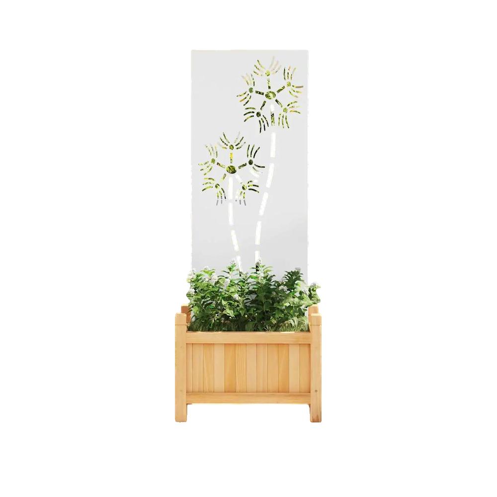 Parawan prywatności vidaXL stalowy odporny 50x1,7x140cm minimalistyczny