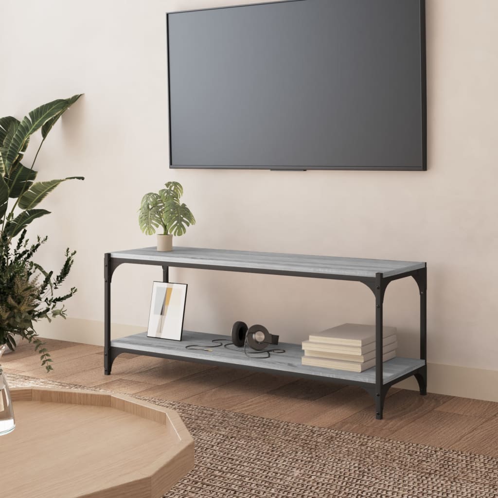Szafka pod TV, szary dąb sonoma, 100x33x41 cm vidaXL