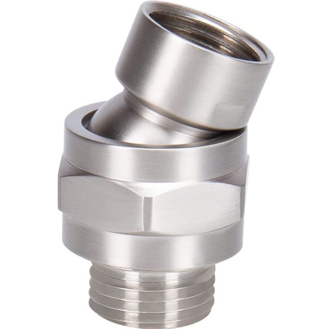 Adapter do przegubu kulowego głowicy prysznicowej, regulowane przedłużenie ramienia prysznicowego, mosiądz szczotkowany (1 sztuka).