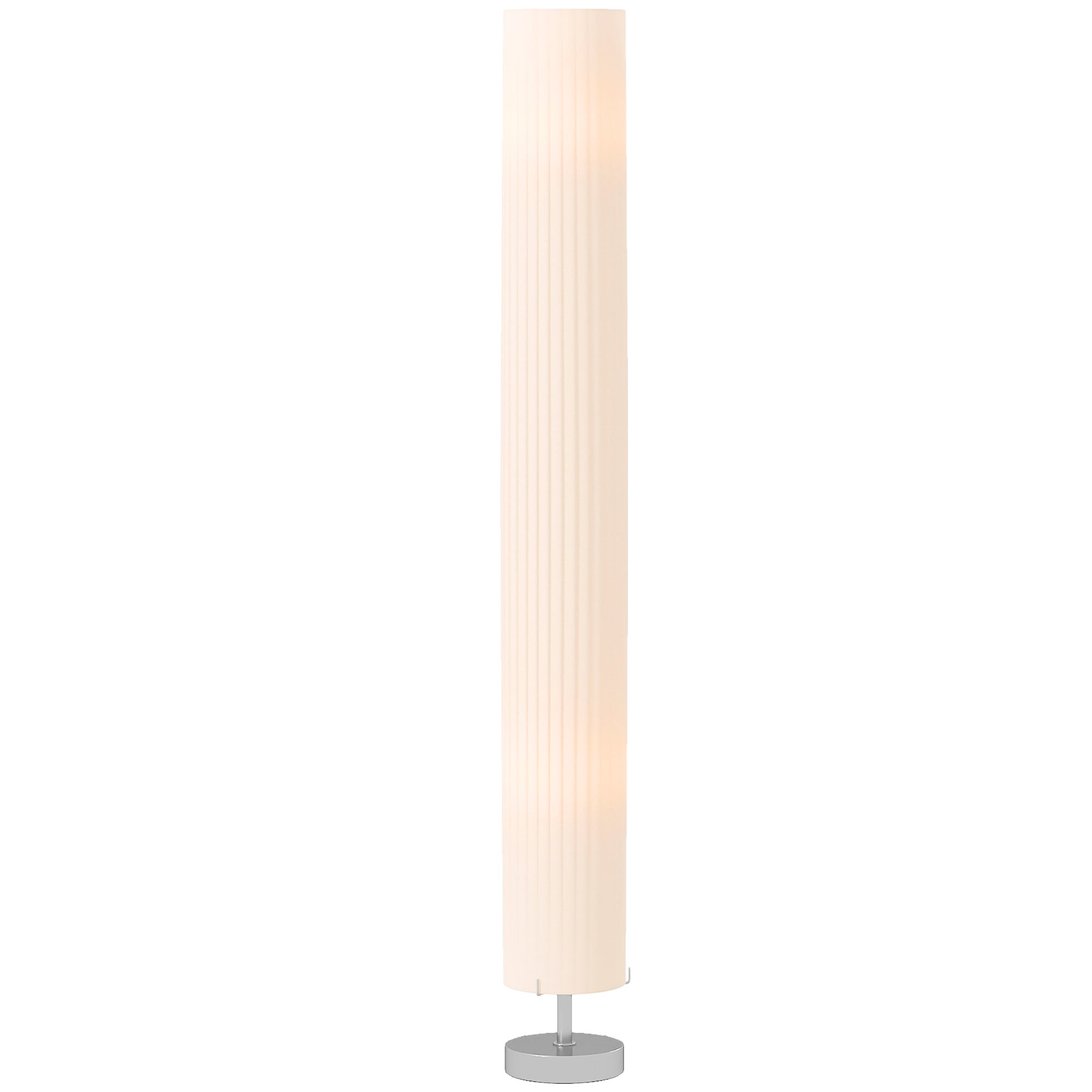 Lampa stojąca do salonu z abażurem poliestrowym, 2 oprawki E27, do sypialni, 14 x 14 x 120 cm