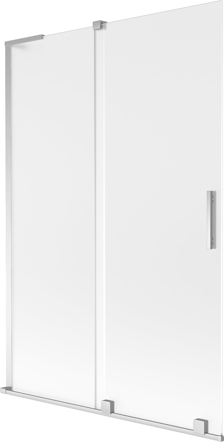 Mexen Velar L parawan nawannowy 2-skrzydłowy rozsuwany 120 x 150 cm, szron, chrom - 896-120-003-31-01